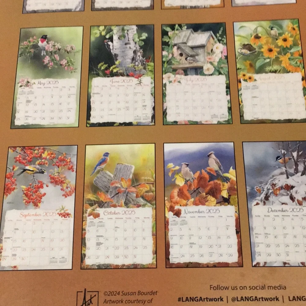 LANG Songbirds 2025 Calendar - GREAT FOR CRAFTS